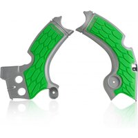 0022574.297 - Acerbis X-Grip Frame Guards - Kawasaki KXF250 2017-20 - Grey/ Green