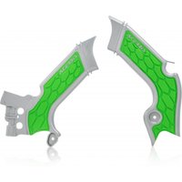 0023693.297 - Acerbis X-Grip Frame Guards - Kawasaki KXF250 2021-2024, KXF450 2019-2023 - Grey/ Green