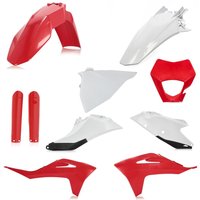 0024633.553 - Acerbis Full Enduro Plastics Kit - Gas Gas EC 250/300 & 250/350F 2021-23 - OEM (Red/White)