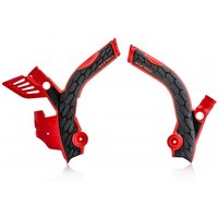 0023679.349 - Acerbis X-Grip Frame Guards - Beta RR 2T 125 2018-19, RR 2T 200 2019 - Red/ Black