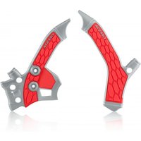0023405.295 - Acerbis X-Grip Frame Guards - Honda CRF250L & CRF250M 2013-20 - Grey/ Red