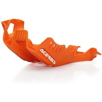 0023764.010 - Acerbis Skid Plate - KTM EXC 250/350 TPI & XC-W 250/350 TPI 2020-23 - Orange/ White