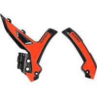 0025245.313 - Acerbis X-Grip Frame Guards - KTM SX 125/250/300 & SXF 250/350/450 2023-2025 - Black/Orange