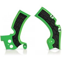0017814.130 - Acerbis X-Grip Frame Guards - Kawasaki KXF450 2009-18 - Green/ Black
