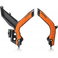 0023599.313 - Acerbis X-Grip Frame Guards - KTM SX125 2019-21, SX150 2019-20, SXF 250/350/450, XC-F/ XC 2019-21 - Black/ Orange