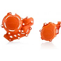 Acerbis X-Power Engine Covers Kit - KTM EXC-F 450/500 2017-23, SXF450 2016-22 - Orange