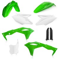 Image of 0023647.553 - Acerbis Full Plastics Kit - Kawasaki KXF250 2019-20 - OEM (Green/White/Black)