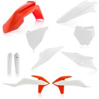 Image of 0023479.553 - Acerbis Full Plastics Kit - KTM SX 125/250 & SXF 250/350/450 2019-22 - OEM (White/Orange)