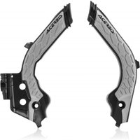 0023600.319 - Acerbis X-Grip Frame Guards - Husqvarna FC 250/350/450 & TC 125/250 2019-22, FE Models 2020-23, Gas Gas Enduro 2021-23 - Black/ Grey