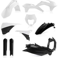 0017204.237 - Acerbis Full Enduro Plastics Kit - KTM EXC 125/200/250/300/380 & EXC-F 250/350/450/500/520 2014-15 - White/ Black