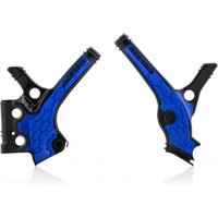 0023677.316 - Acerbis X-Grip Frame Guards - Yamaha YZ85 2019-21 - Black/ Blue