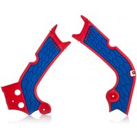 Acerbis X-Grip Frame Guards - Honda CRF250R 2018-19, CRF450R 2017-18 - Red/Blue