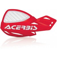 0009846.110 - Acerbis Uniko Vented Hand Guards With Universal Fitting Kit - Red/ White