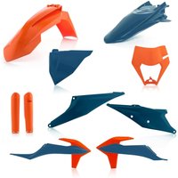 Image of 0024054.243 - Acerbis Full Plastics Kit - KTM EXC 150/250/300 TPI & EXC-F 250/350/450/500 & XC-W TPI 2020-23 - Blue/ Orange