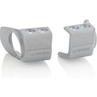 Image of Acerbis Fork Shoe Covers - Beta RR 2020-23 Honda CRF 250/450R 2009-23, Kawasaki KXF 250/450 2009-23 - Silver