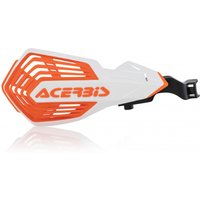 Image of Acerbis K-Future Hand Guards For KTM SX250 & SXF 2014-23, XC-F 2019-23 - White/ Orange
