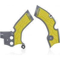 0022879.290 - Acerbis X-Grip Frame Guards - Suzuki RMZ250 2010-18 - Grey/Yellow