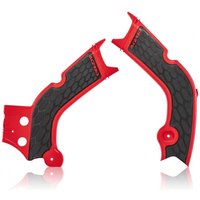 0023664.349 - Acerbis X-Grip Frame Guards - Honda CRF250R & CRF250RX 2020-21, CRF450R & CRF450RX 2019-21 - Red/ Black