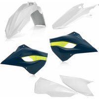 0017703.553.016 - Acerbis Standard Plastics Kit - Husqvarna FE 250/350/450/501 2014-16, TE 125/250/300 2014-16 - OEM '16 (White/Navy/Yellow) image 2