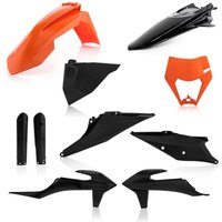 Image of 0024054.313 - Acerbis Full Plastics Kit - KTM EXC 150/250/300 TPI & EXC-F 250/350/450/500 & XC-W TPI 2020-23 - Black/ Orange