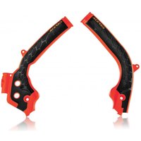 Image of 0021726.011.016 - Acerbis X-Grip Frame Guards - KTM EXC/ EXC-F 2017-19, Husqvarna TE 2017-19, FC 2016-18, FE 2017-19 - Orange