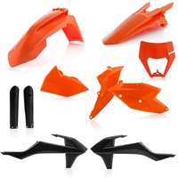 0022371.553.019 - Acerbis Full Enduro Plastics Kit - KTM EXC-F 250/350/450/500 2017-19, XC-W TPI 2019 - OEM '17 (Fluro Orange/Black)