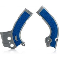 0017778.218 - Acerbis X-Grip Frame Guards - Yamaha YZF250 2014-16, YZF450 2014-15, WRF250 2015-19 - Silver/ Blue