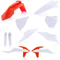 Image of 0023479.553.020 - Acerbis Full Plastics Kit - KTM SX 125/250 & SXF 250/350/450 2019-22 - OEM '20 (White/Orange)