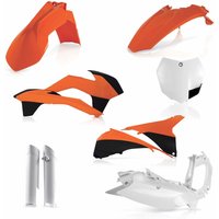 0016874.553 - Acerbis Full Plastics Kit - KTM SX 125/150/250 2013-14, SXF250/450/505 2013-14 - OEM (Orange/White)