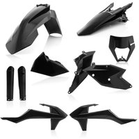 0022371.090 - Acerbis Full Enduro Plastics Kit - KTM EXC-F 250/350/450/500 2017-19, XC-W TPI 2019 - Black