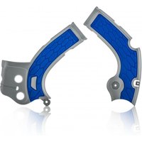 Acerbis X-Grip Frame Guards - Yamaha YZF250 2017-18, YZF450 2016-17, WRF450 2016-18 - Silver/ Blue