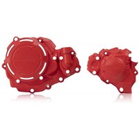 Image of Acerbis X-Power Engine Covers Kit - Honda CRF450R 2017-20, CRF450RX 2019-20 - Red