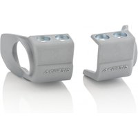 Image of Acerbis Fork Shoe Covers - Yamaha YZ 125/250 2008-2025, YZF 250/450 2007-2025 - Silver