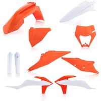 Image of 0024054.553.023 - Acerbis Full Plastics Kit - KTM EXC 150/250/300 & EXC-F 250/350/450/500 2020-23 - OEM '23 (Orange/White)