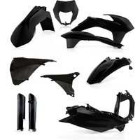 Image of 0017204.090 - Acerbis Full Plastics Kit - KTM EXC/ EXC-F 125-540 2014-15 - Black