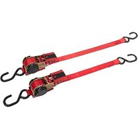 Image of BikeService Retractable Ratchet Tie Downs Set - 2.4m (8ft)