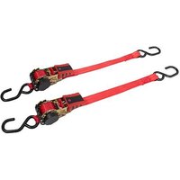 BikeService Retractable Ratchet Tie Down Set - 1.8m / 6ft