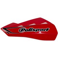 Polisport Qwest Handguards With Plastic Mounting Kit - Red