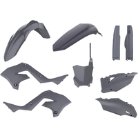 Polisport Restyle Plastics Kit - Kawasaki KX 125/250 2003-08 To KXF450 2020 Style - Grey