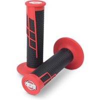 021662 - Pro Taper Handlebar Grip Clamp On Half Waffle Red/black