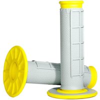 Image of Renthal G192 MX Dual Compound 1/2 Waffle Grips - Grey/Yellow