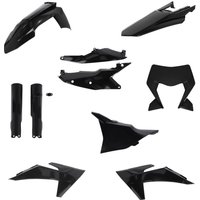 Image of 0026809.090 - Acerbis Full Plastics Kit For KTM EXC 150/250/300 & EXC-F 250/350/450/500 & XC-W 125/150/250/300 2024-2025 - Black