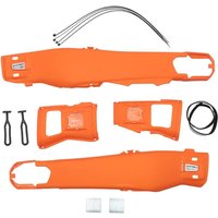 Image of 0026638.011.016 - Acerbis Tekmagnet Swing Arm Protectors For KTM EXC 150/250/300 & EXC-F 250/350/450/500 2025 - Orange