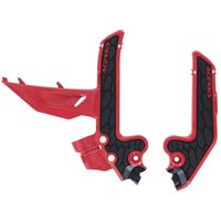 Image of 0026988.349 - Acerbis X-Grip Frame Guards For KTM SX85 & Gas Gas MC85 2025 - Red/Black