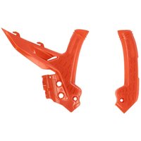 0025245.201 - Acerbis X-Grip Frame Guards For KTM EXC 150/250/350 2024-2025 & SX 125/250/300 2023-2025 - Orange/Orange