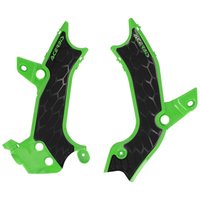 0026096.377 - Acerbis X-Grip Frame Guards For Kawasaki KX250 2025 & KX450 2024-2025 - Green/Black