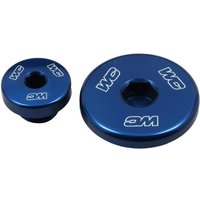 Image of 24-550 - Works Connection Engine Plugs For Yamaha YZF450 2006-2009, YZF450 2023-2025, WRF250 2003-2013, WRF450 2003-2015 Blue