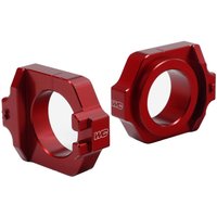 17-225 - Works Connection Elite Axle Blocks For Honda CRF 250/450R 2009-2025, CRF250RX 2019-2025, CRF450RX 2017-2025 Red