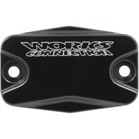 Image of 21-048 - Works Connection Front Brake Master Cylinder Cover Braktec For Gas Gas EC/EC-F 2021-2025, MC/MC-F/EX 125-450 2024-2025, Husqvarna TE/FE 150-501 2022-2024 Black