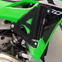 18-B301 - Works Connection Radiator Braces For Kawasaki KXF250 2& KX250XC 2025, KXF450 2024-2025 Black